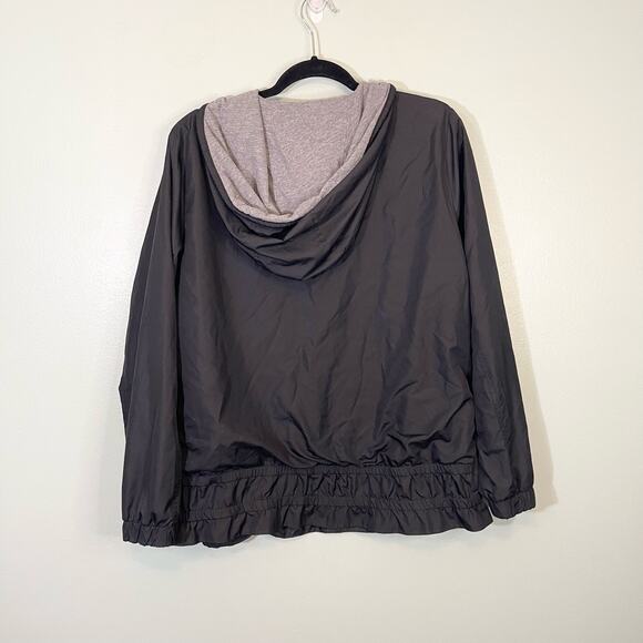 Abercrombie & Fitch Women's Black Long Sleeve Hoodie Windbreaker Jacket Large - Picture 2 of 8